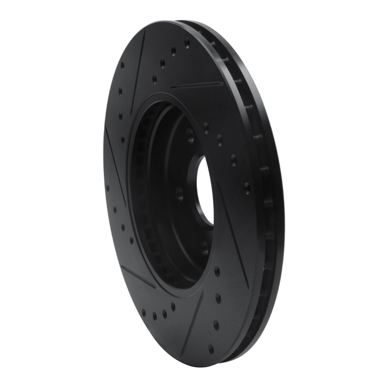 Ford Mondeo Brake Rotor (1) - Front Right - R1 Concepts - Drilled & Slotted - Black - `01-`08